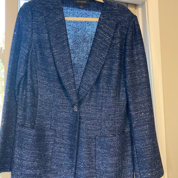 St John navy tweed jacket